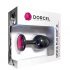 Dorcel Geisha Plug Ruby M - zwarte anale plug met roze steen