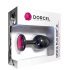 Dorcel Geisha Plug Ruby M - zwarte anale plug met roze steen