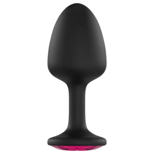 Dorcel Geisha Plug Ruby L - anale plug met roze steen (zwart)