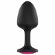 Dorcel Geisha Plug Ruby L - zwarte anaal plug met roze steen