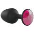 Dorcel Geisha Plug Ruby L - anale plug met roze steen (zwart)