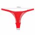 Panty Roos - verborgen string - rood (S-L)