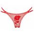 Panty Roos - verborgen string - rood (S-L)