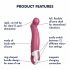 Satisfyer Petting Hippo - oplaadbare, waterdichte vibrator (magenta)