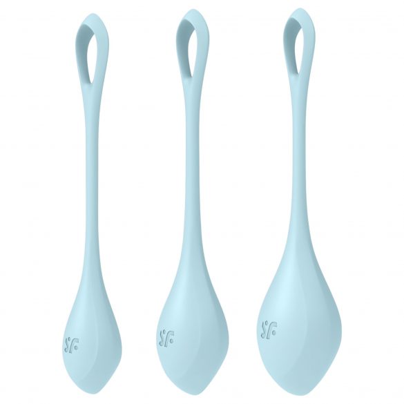 Satisfyer Yoni Power 2 - geishaballen set - blauw (3-delig)