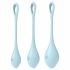 Satisfyer Yoni Power 2 - geishaballen set - blauw (3-delig)