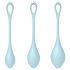 Satisfyer Yoni Power 2 - geishaballen set - blauw (3-delig)