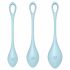 Satisfyer Yoni Power 2 - geishaballen set - blauw (3-delig)