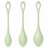 Satisfyer Yoni Power 2 - groene kegeloefenballetjes set (3 stuks)