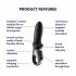 Satisfyer Hot Passion - slimme verwarmende anale vibrator (zwart)