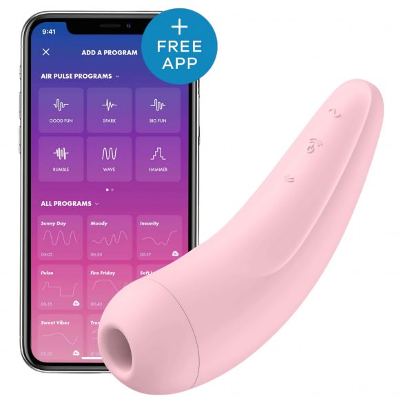 Satisfyer Curvy 2+ - slimme luchtdruk clitoris vibrator (roze)