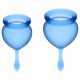 Satisfyer Feel Good - menstruatiecup set (blauw) - 2 st