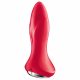 Satisfyer Rotator Plug 1 - oplaadbare, parelvormige anale vibrator (rood)