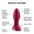 Satisfyer Rotator Plug 2 - oplaadbare, parelvormige anale vibrator (fusie)