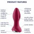 Satisfyer Rotator Plug 2 - oplaadbare, parelvormige anale vibrator (fusie)