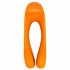 Satisfyer Candy Cane - oplaadbare, waterdichte dubbele vibrator (oranje)