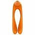 Satisfyer Candy Cane - oplaadbare, waterdichte dubbele vibrator (oranje)