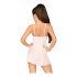 Penthouse Casual Verleiding - kanten nachtjurk en string (wit) - L/XL