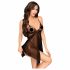 Penthouse Sweet Beast - Rozen Babydoll en String (zwart)