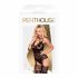 Penthouse Hottie - kanten, strapjes, net set (zwart)