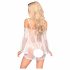 Penthouse Lip Smacker - kanten off-shoulder jurk en string (wit) - M/L