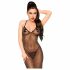 Penthouse Love on Fire - Sparkling Sheer Bodysuit with Thong (Black)  - L/XL