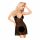 Penthouse Bedtime Story - slipdress en string (zwart) - L/XL