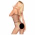 Penthouse Body Search - open net bodysuit (zwart) - XL