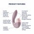 Satisfyer Supernova - oplaadbare, luchtdruk vibrator 2in1 (roze)