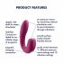 Satisfyer Sunray - oplaadbare luchtdruk vibrator (rood)