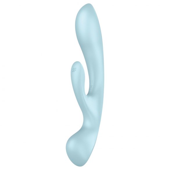 Satisfyer Triple Oh - oplaadbare vibrator met clitorisstimulator (blauw)