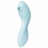 Satisfyer Curvy Trinity 5+ - slimme luchtstoot 2-in-1 vibrator (blauw)