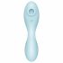 Satisfyer Curvy Trinity 5+ - slimme luchtstoot 2-in-1 vibrator (blauw)