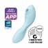 Satisfyer Curvy Trinity 5+ - slimme luchtstoot 2-in-1 vibrator (blauw)