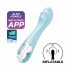 Satisfyer Air Pump Vibrator 5 - slimme opblaasbare vibrator (blauw)