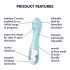 Satisfyer Air Pump Vibrator 5 - slimme opblaasbare vibrator (blauw)