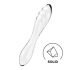 Satisfyer Dazzling Crystal - Dubbelzijdige glazen dildo (transparant)