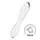 Satisfyer Dazzling Crystal - Dubbelzijdige glazen dildo (transparant)