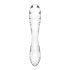 Satisfyer Dazzling Crystal - Dubbelzijdige glazen dildo (transparant)