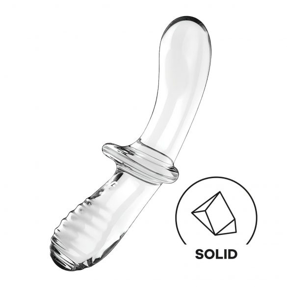 Satisfyer Dubbele Kristal - Dubbelzijdige glazen dildo (transparant)