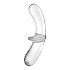 Satisfyer Dubbele Kristal - Dubbelzijdige glazen dildo (transparant)