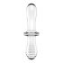 Satisfyer Dubbele Kristal - Dubbelzijdige glazen dildo (transparant)