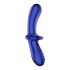 Satisfyer Double Crystal - 2-uiteinden glazen dildo (blauw)