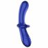 Satisfyer Double Crystal - 2-uiteinden glazen dildo (blauw)