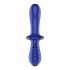 Satisfyer Double Crystal - 2-uiteinden glazen dildo (blauw)