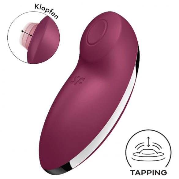 Satisfyer Tap & Climax 2 - 2in1 clitoris stimulator en vibrator (rood)