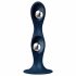 Satisfyer Dubbele Bal-R - zuignap dubbel dildo (donkerblauw)