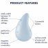 Satisfyer Dew Drop - oplaadbare, waterdichte clitoris vibrator (blauw)