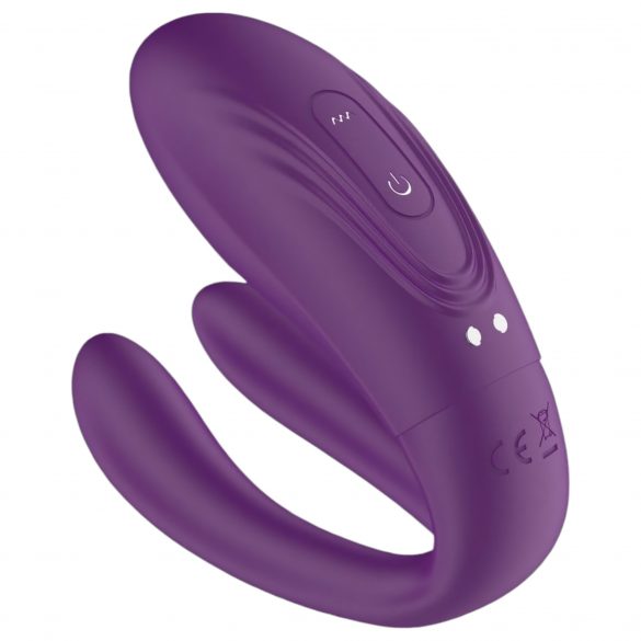 Mrow - draadloze, waterdichte vibrator met 3 motoren (paars)