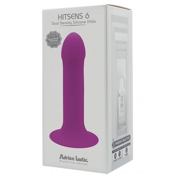 Hitsens 6 - Flexibele Zuignap Dildo met Eikel (Paars)